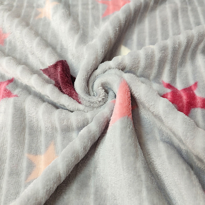 Vải flannel chăn in 210GSM với Polyester 150D / 144F