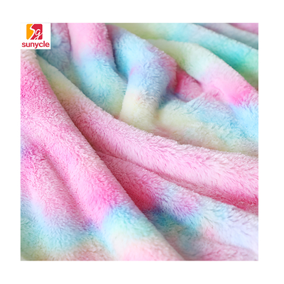 Vải Faux Fluffy Fur chống tĩnh điện 288F với khả năng chống mài mòn cao