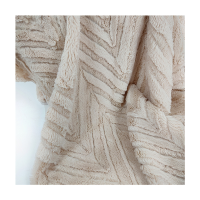 Màu sắc khác nhau Polyester Faux Fur Fabric 150D / 288F 290GSM