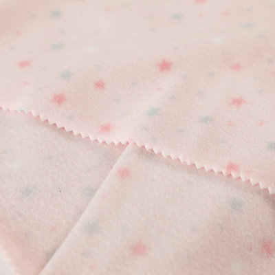 100% Polyester Vải Polyester chải mềm được in hai mặt