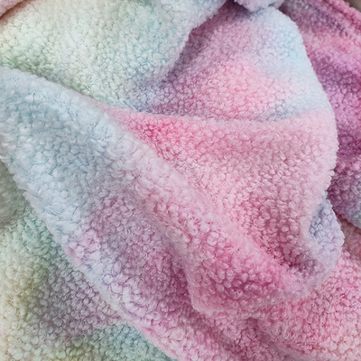 Buộc thuốc nhuộm Sherpa Vải nỉ 280 Gsm 100% Polyester đầy màu sắc cho áo choàng