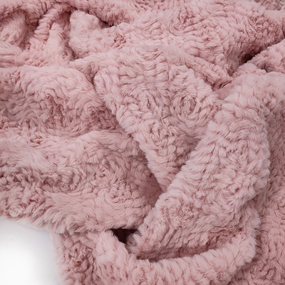 Khả năng chống mài mòn cao Faux Fur Fluffy Vải 60 inch cho áo khoác