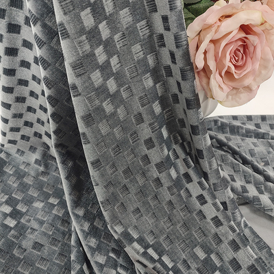 Màu rắn sọc ca rô chải Hàn Quốc Nhung 250 Gsm Vải polyester dệt kim cho quần áo