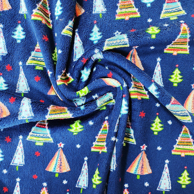 Cây thông Noel in San hô Flannel Fleece Vải ấm áp hai mặt Polyester