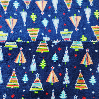 Cây thông Noel in San hô Flannel Fleece Vải ấm áp hai mặt Polyester