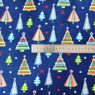 Cây thông Noel in San hô Flannel Fleece Vải ấm áp hai mặt Polyester
