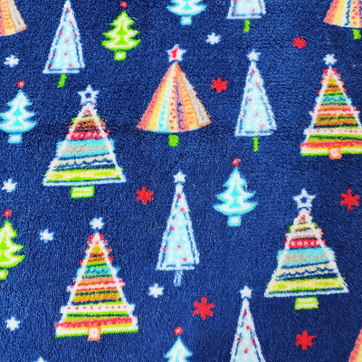 Cây thông Noel in San hô Flannel Fleece Vải ấm áp hai mặt Polyester