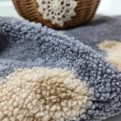 Gấu bông Sherpa Vải lông cừu 330 Gsm 100% Polyester Gấu in