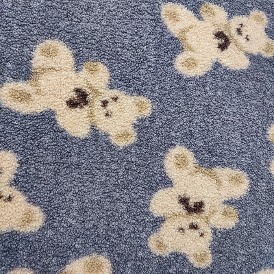 Gấu bông Sherpa Vải lông cừu 330 Gsm 100% Polyester Gấu in