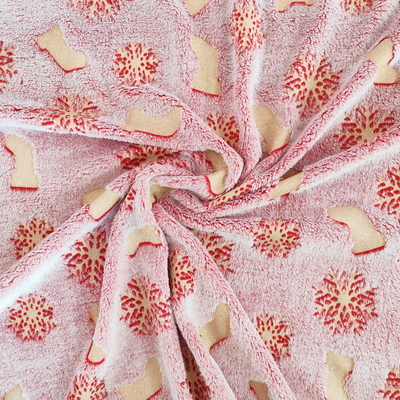 Sợi dọc dệt kim 270 GSM Vải nỉ mềm 100% Polyester tráng với lá vàng