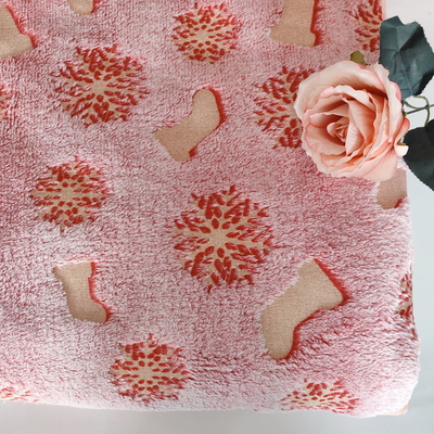 Sợi dọc dệt kim 270 GSM Vải nỉ mềm 100% Polyester tráng với lá vàng