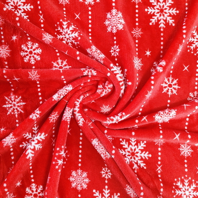 Vải san hô Flannel in siêu mềm 240GSM 100% Polyester để sử dụng trong dịp Giáng sinh