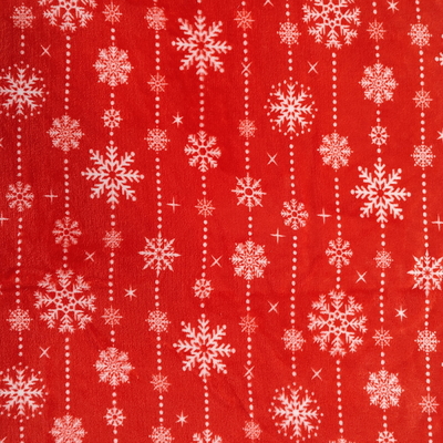 Vải san hô Flannel in siêu mềm 240GSM 100% Polyester để sử dụng trong dịp Giáng sinh