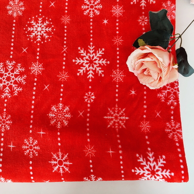 Vải san hô Flannel in siêu mềm 240GSM 100% Polyester để sử dụng trong dịp Giáng sinh