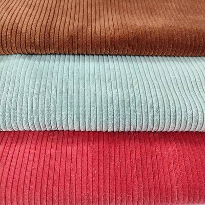 Vải nhung sọc 90% Polyester 10% Spandex nhuộm nhung nhung