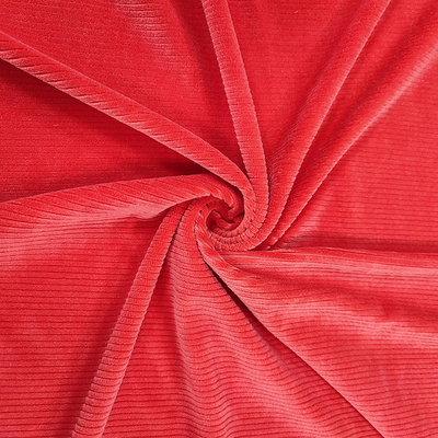 Vải nhung sọc 90% Polyester 10% Spandex nhuộm nhung nhung