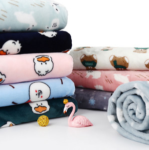 Flannel Polyester Velvet Sherpa Fleece Vải cho Chăn Pyjama Hàng may mặc