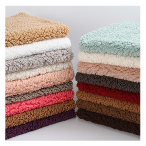 Vải 100% Polyester Lông cừu chải Vải Polyester Berber Fleece Sherpa Vải