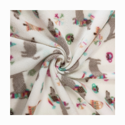 Soft Anti Pilling Polar Fleece Fabric Mẫu tùy chỉnh 100D được in cho hàng may mặc