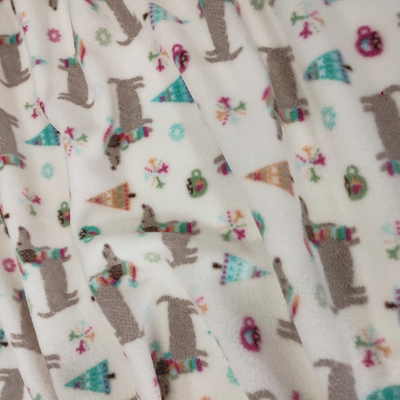 Soft Anti Pilling Polar Fleece Fabric Mẫu tùy chỉnh 100D được in cho hàng may mặc