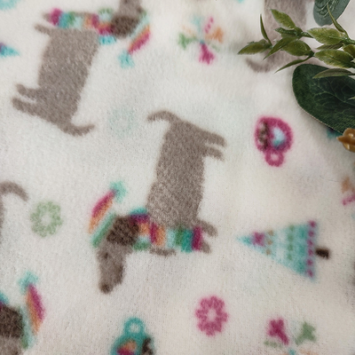 Soft Anti Pilling Polar Fleece Fabric Mẫu tùy chỉnh 100D được in cho hàng may mặc