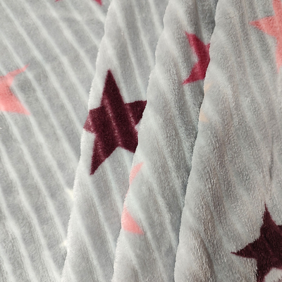 Vải flannel chăn in 210GSM với Polyester 150D / 144F