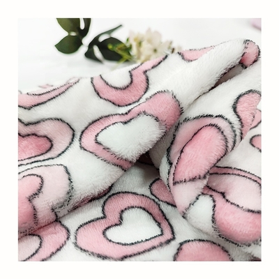 128X68 Flannel Fleece Ployester Vải dệt kim Chống tĩnh điện 300GSM