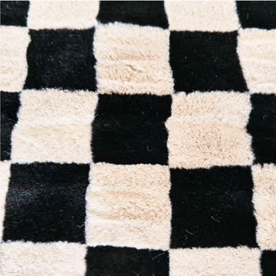 Trọng lượng tùy chỉnh Polyester Faux Fur Fabric Thân thiện với môi trường 58 inch 350GSM