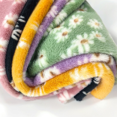Short Pile Faux Fur Fabric Trọng lượng tùy chỉnh Chống co ngót 58Inch