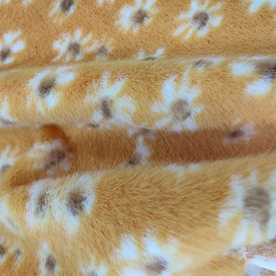 Short Pile Faux Fur Fabric Trọng lượng tùy chỉnh Chống co ngót 58Inch
