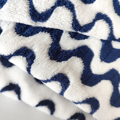Cationic Jacquard Flannel Fleece Vải 260gsm cho Chăn ấm Trang chủ Dệt may
