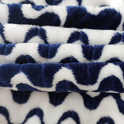 Cationic Jacquard Flannel Fleece Vải 260gsm cho Chăn ấm Trang chủ Dệt may