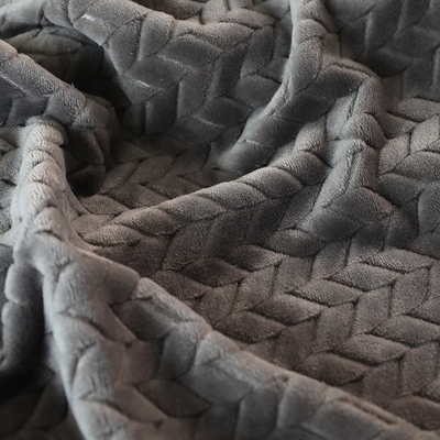Jacquard 250gsm Vải Flannel mềm 150D cho chăn ấm