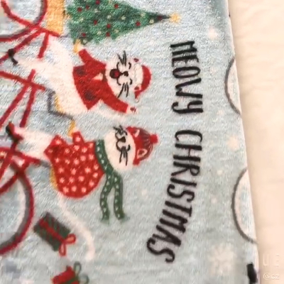In Giáng sinh Flannel Fleece Vải 300gsm để bọc chăn đồ chơi