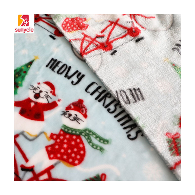 In Giáng sinh Flannel Fleece Vải 300gsm để bọc chăn đồ chơi