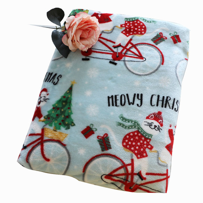 In Giáng sinh Flannel Fleece Vải 300gsm để bọc chăn đồ chơi