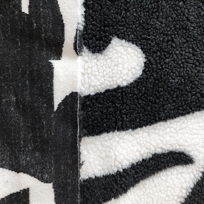 650gsm 100% Polyester Vải nỉ Sherpa mềm cho áo khoác Túi xách Sợi nhuộm