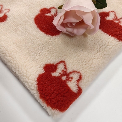 100% Polyester Sherpa Vải Sợi nhuộm Jacquard 650gsm 288F