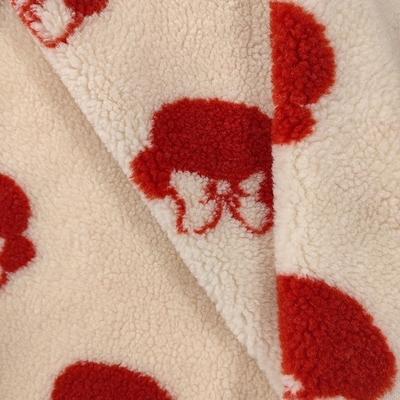 100% Polyester Sherpa Vải Sợi nhuộm Jacquard 650gsm 288F