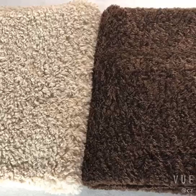 Màu rắn Faux Sherpa Fleece Vải Gấu bông 300gsm Áo khoác ngoài trời ấm áp