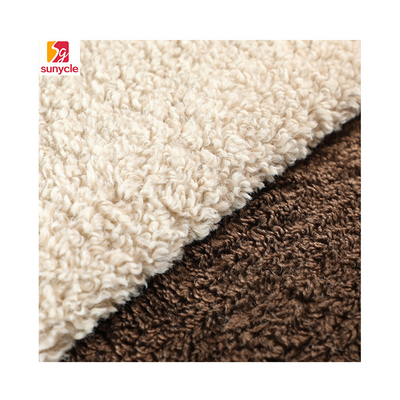 Màu rắn Faux Sherpa Fleece Vải Gấu bông 300gsm Áo khoác ngoài trời ấm áp