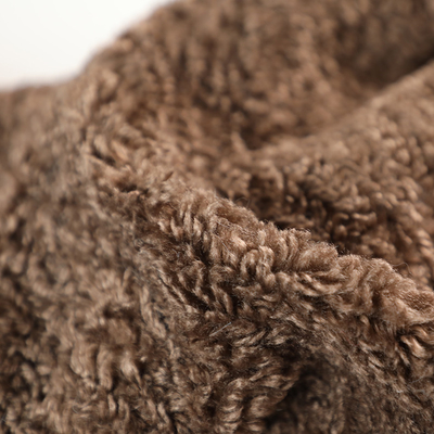 Màu rắn Faux Sherpa Fleece Vải Gấu bông 300gsm Áo khoác ngoài trời ấm áp