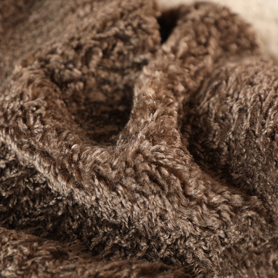 Màu rắn Faux Sherpa Fleece Vải Gấu bông 300gsm Áo khoác ngoài trời ấm áp