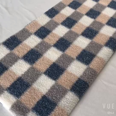 200gsm Kẻ sọc in Sherpa Vải nỉ lót 100% Polyester