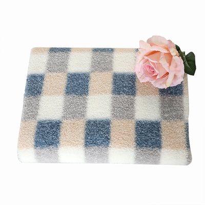 200gsm Kẻ sọc in Sherpa Vải nỉ lót 100% Polyester