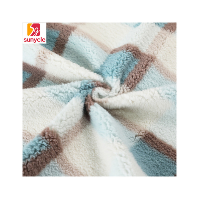 Áo khoác ấm mùa đông Bộ trải giường Vải Sherpa màu xanh lá cây 300gsm 150D