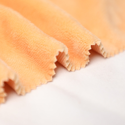 Màu cam rắn một mặt Shu Velveteen Vải 150gsm Ngắn sang trọng cho bọc sofa gối