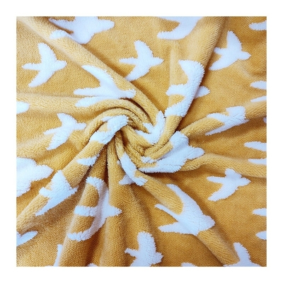 Jacquard Shu Velveteen Vải 300gsm cho Áo khoác Sofa Vải 100% Polyester Plush Fleece