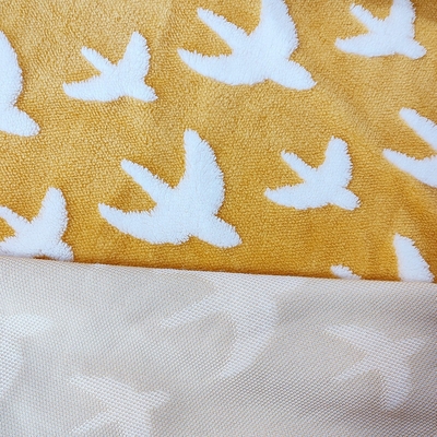 Jacquard Shu Velveteen Vải 300gsm cho Áo khoác Sofa Vải 100% Polyester Plush Fleece