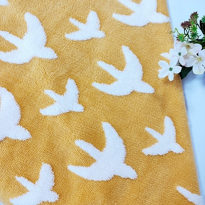 Jacquard Shu Velveteen Vải 300gsm cho Áo khoác Sofa Vải 100% Polyester Plush Fleece